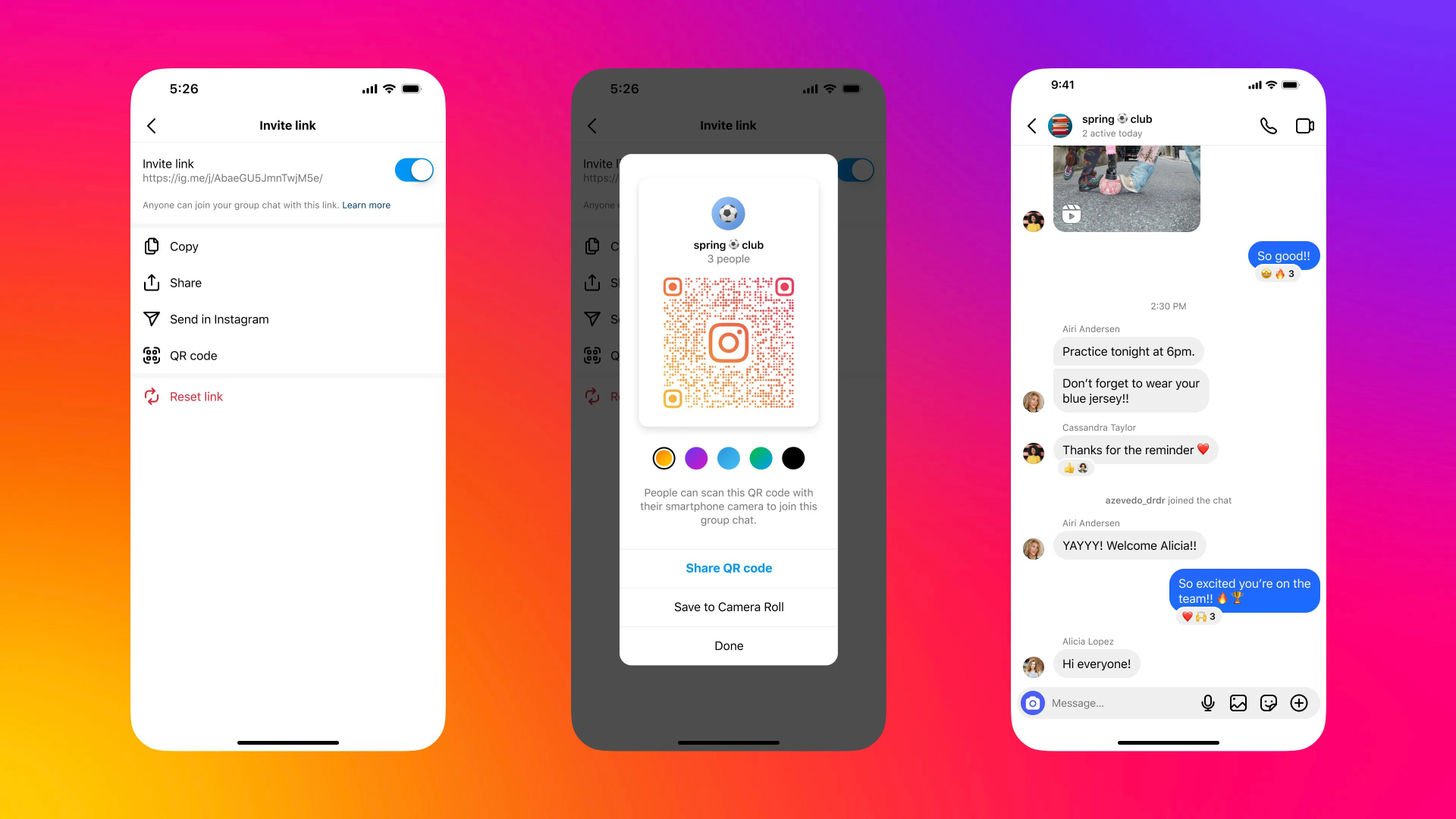 Instagram 推出新功能「短片聯集」與「QR 碼邀請函」，強化聊天互動並讓揪團更有效率
