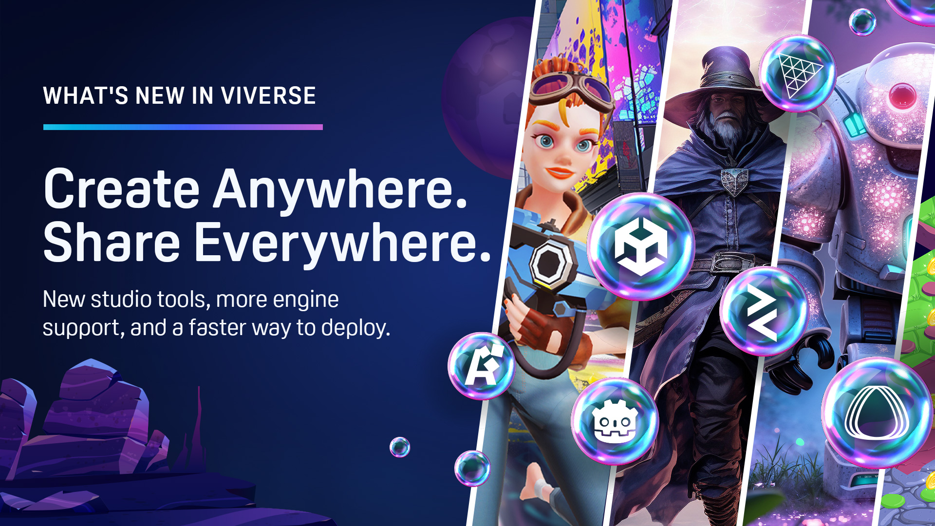 HTC VIVERSE Worlds 即日起全面支援全球各大線上主流 WebXR 遊戲引擎