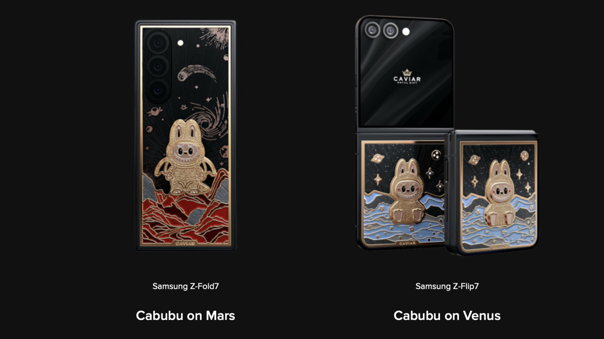 以 Labubu 為靈感、全球限量各 8 支！Caviar 推出 Samsung Galaxy Z Fold7 / Galaxy Z Flip7「Cabubu」限定版