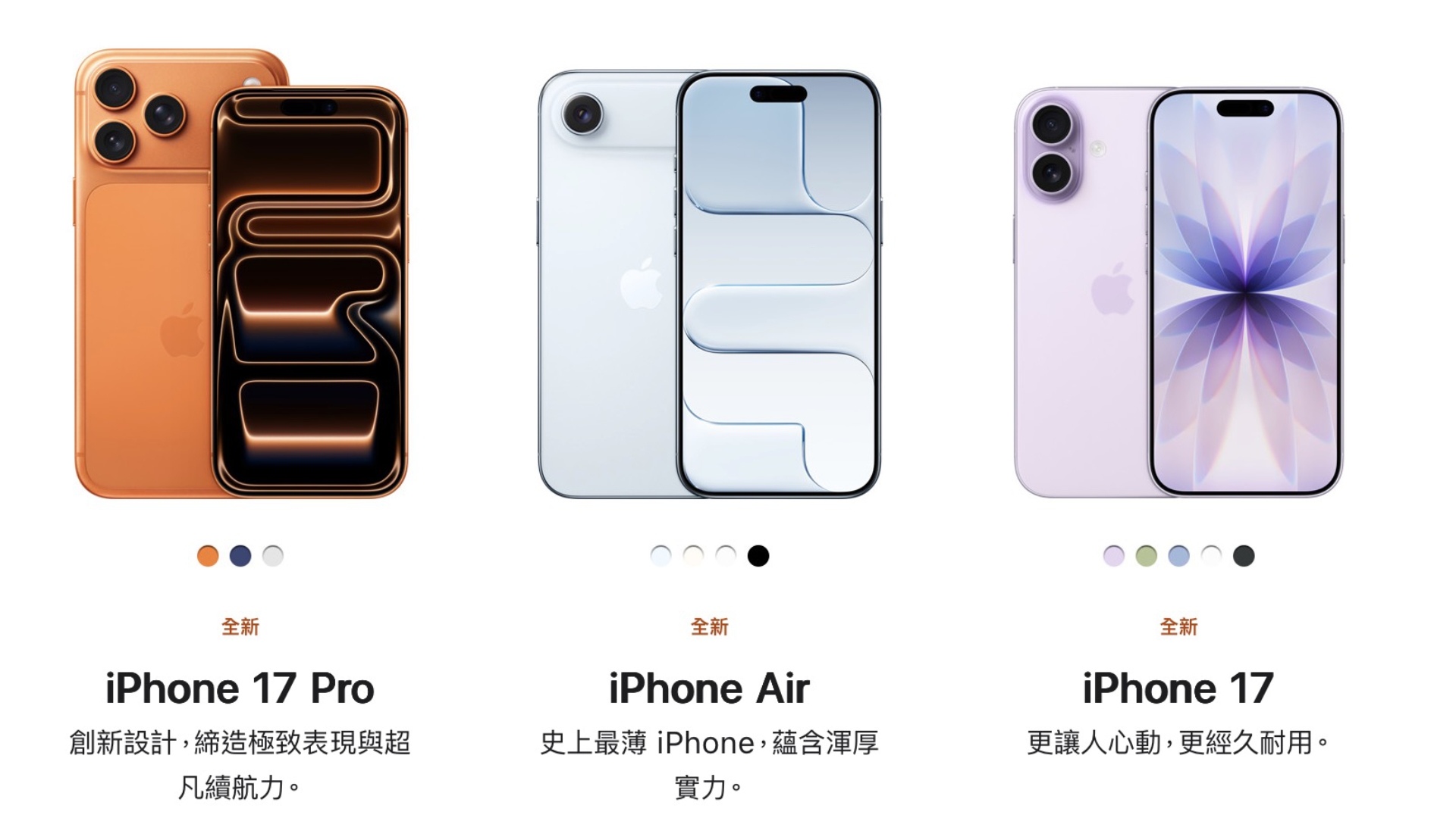 頂規要價 72,900 元！iPhone 17 / Air / iPhone 17 Pro / iPhone 17 Pro Max 台灣售價一次看