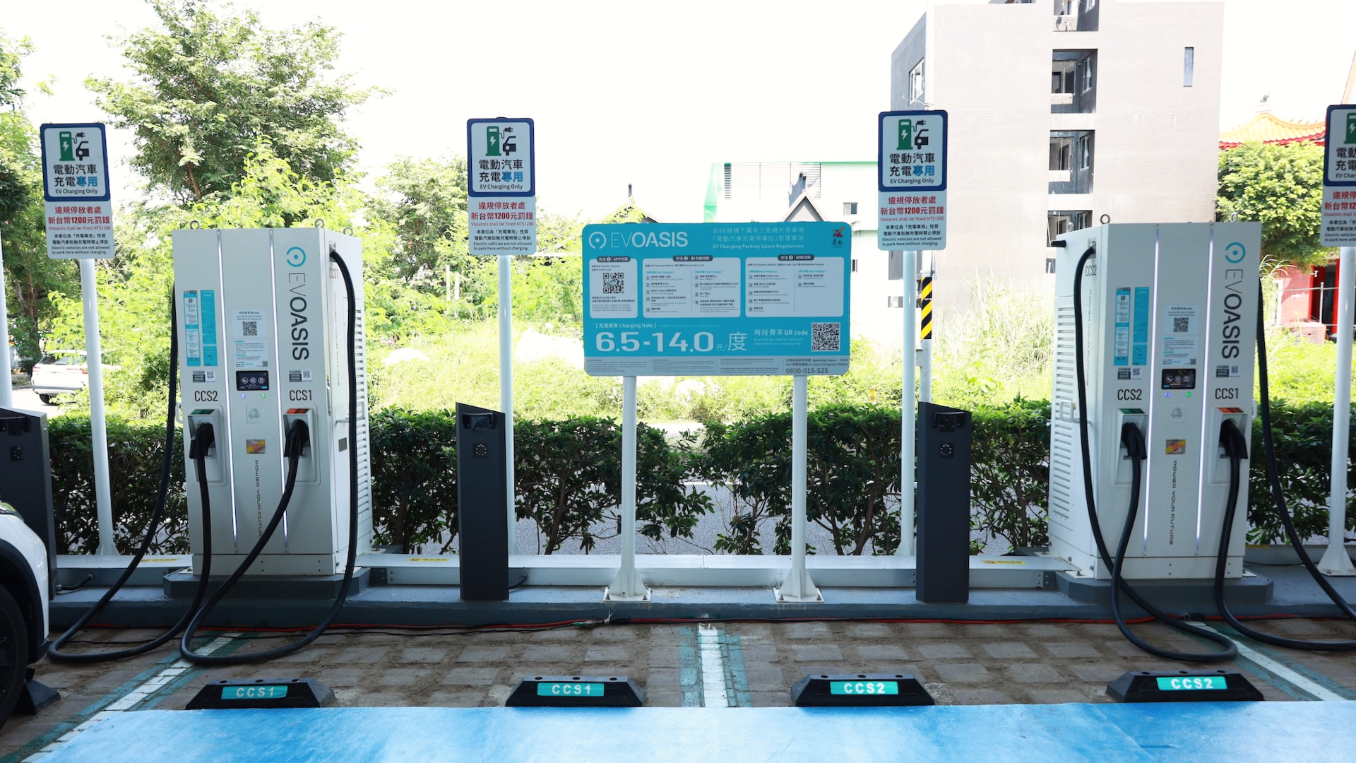 EVOASIS 攜手臺南市府打造快充電網！首批 6 座快充站上線、年底前全市快充槍突破 92 支